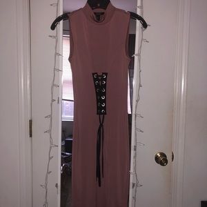 Sleeveless blush pink dress